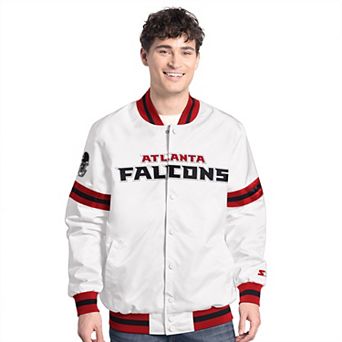 Men's Starter White Atlanta Falcons Scout Full-Snap Varsity Jacket