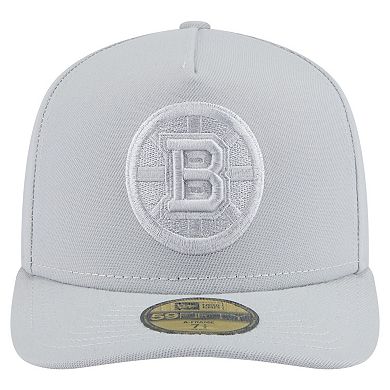 Men's New Era Gray Boston Bruins Color Pack A-Frame 59FIFTY Fitted Hat