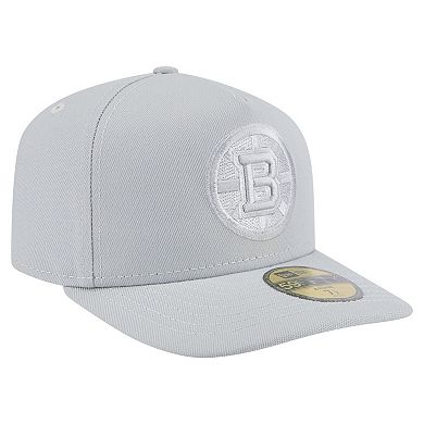 Men's New Era Gray Boston Bruins Color Pack A-Frame 59FIFTY Fitted Hat
