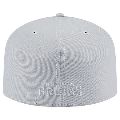 Men's New Era Gray Boston Bruins Color Pack A-Frame 59FIFTY Fitted Hat