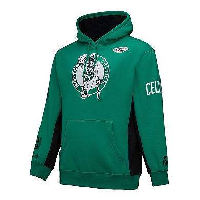 Men's Mitchell & Ness Kelly Green Boston Celtics Hardwood Classics Team Origins Fleece Pullover Hoodie