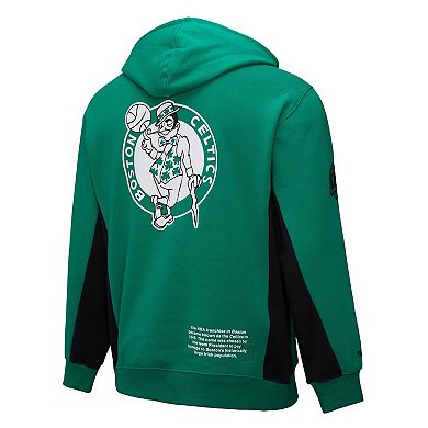 Men's Mitchell & Ness Kelly Green Boston Celtics Hardwood Classics Team Origins Fleece Pullover Hoodie