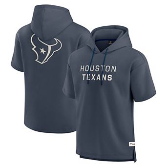 Men's Fanatics Navy Houston Texans Elements Future Ground Lettering Short Sleeve Pullover Hoodie