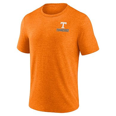 Men's Fanatics Heather Tennessee Orange Tennessee Volunteers Ideal Faded Tri-Blend T-Shirt