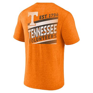 Men's Fanatics Heather Tennessee Orange Tennessee Volunteers Ideal Faded Tri-Blend T-Shirt