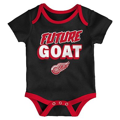 Infant Detroit Red Wings Loyal Buddies Three-Pack Bodysuit Set