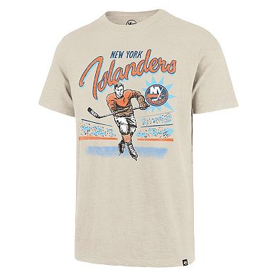 Men's '47 Natural New York Islanders Hockey Player Golden Age Scrum T-Shirt