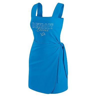 Women's WEAR by Erin Andrews Blue Detroit Lions Wrap Dress