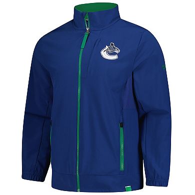 Men's Fanatics Blue Vancouver Canucks Authentic Pro Full-Zip Coaches Jacket