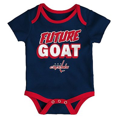 Infant Washington Capitals Loyal Buddies Three-Pack Bodysuit Set