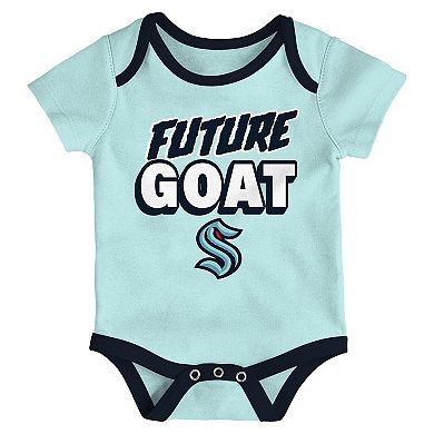 Infant Seattle Kraken Loyal Buddies Three-Pack Bodysuit Set
