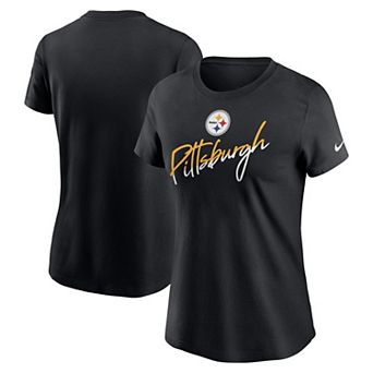 Women's Nike Black Pittsburgh Steelers Team City Roll T-Shirt