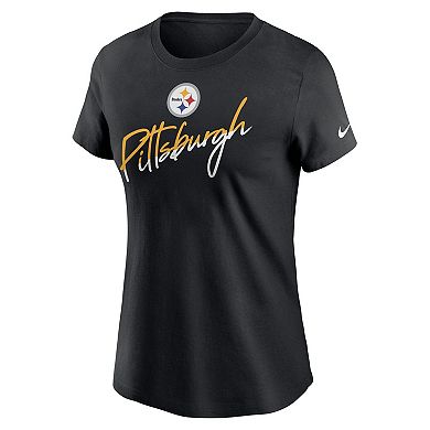Women's Nike Black Pittsburgh Steelers Team City Roll T-Shirt