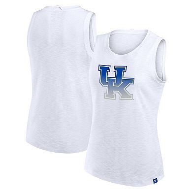 Women's Fanatics White Kentucky Wildcats Activate Slub Tank Top