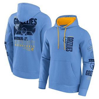 Men's Fanatics Blue Memphis Grizzlies Game Time Crossover Pullover Hoodie