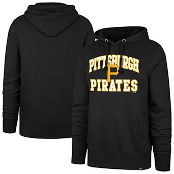 Men's '47 Black Pittsburgh Pirates Velocity Headline Pullover Hoodie