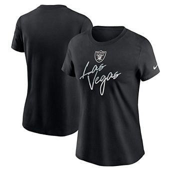 Women's Nike Black Las Vegas Raiders Team City Roll T-Shirt