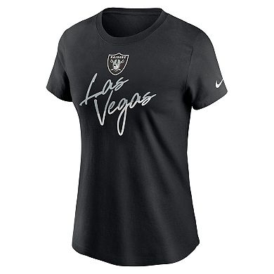 Women's Nike Black Las Vegas Raiders Team City Roll T-Shirt