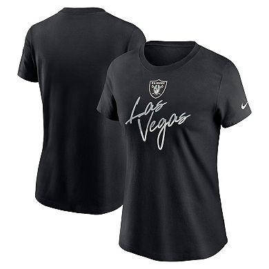 Women's Nike Black Las Vegas Raiders Team City Roll T-Shirt