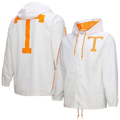 Men's Mitchell & Ness White Tennessee Volunteers Coaches Full-Snap Hoodie Jacket