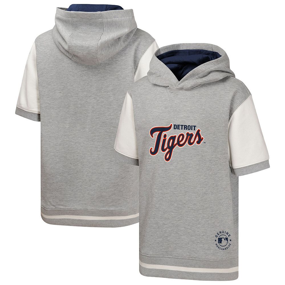 Youth Heather Gray Detroit Tigers Line Up Short Sleeve
