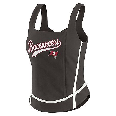 Women's WEAR by Erin Andrews Pewter Tampa Bay Buccaneers Square Neck Tank Top