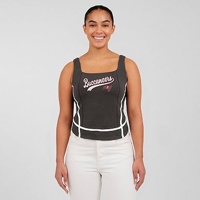 Women's WEAR by Erin Andrews Pewter Tampa Bay Buccaneers Square Neck Tank Top