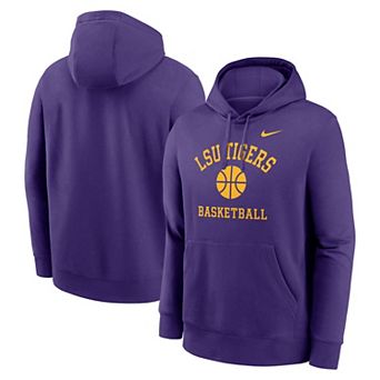 Men's Nike Purple LSU Tigers Basketball Arch Pullover Hoodie