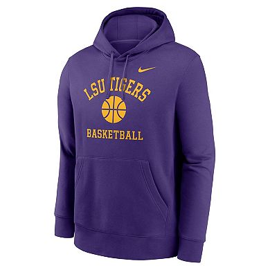 Men's Nike Purple LSU Tigers Basketball Arch Pullover Hoodie