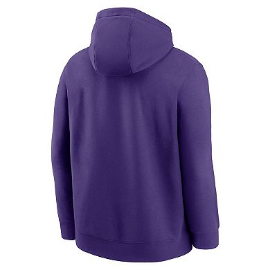 Men's Nike Purple LSU Tigers Basketball Arch Pullover Hoodie