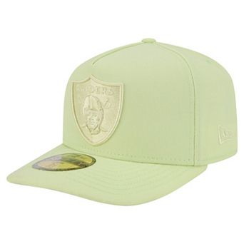 Men's New Era Light Green Las Vegas Raiders Color Pack A-Frame 59FIFTY Fitted Hat