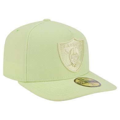 Men's New Era Light Green Las Vegas Raiders Color Pack A-Frame 59FIFTY Fitted Hat