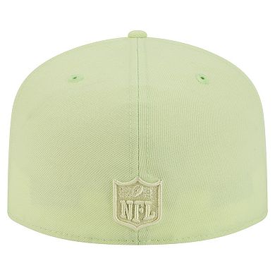 Men's New Era Light Green Las Vegas Raiders Color Pack A-Frame 59FIFTY Fitted Hat