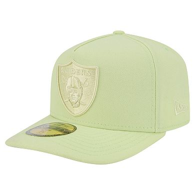 Men's New Era Light Green Las Vegas Raiders Color Pack A-Frame 59FIFTY Fitted Hat