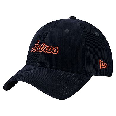 Women's New Era Navy Houston Astros Corduroy 9TWENTY Adjustable Hat