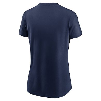 Women's Nike Navy Cleveland Guardians Fuse Wordmark T-Shirt