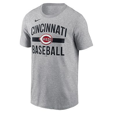Men's Nike Heather Gray Cincinnati Reds Arched T-Shirt