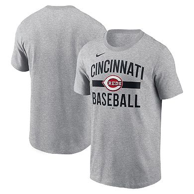 Men's Nike Heather Gray Cincinnati Reds Arched T-Shirt