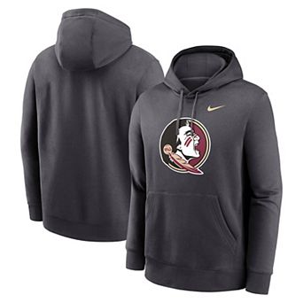 Men's Nike Anthracite Florida State Seminoles Primetime Club Fleece Pullover Hoodie
