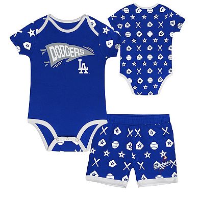 Infant Blue Los Angeles Dodgers On Deck 2-Piece Diaper Cover Set