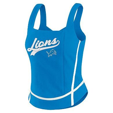 Women's WEAR by Erin Andrews Blue Detroit Lions Square Neck Tank Top