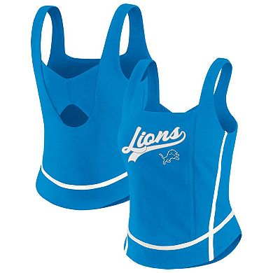 Women's WEAR by Erin Andrews Blue Detroit Lions Square Neck Tank Top