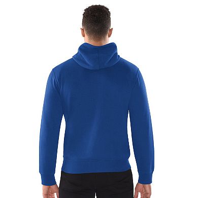 Men's Starter Royal Denver Broncos Distressed Classic Full-Zip Hoodie