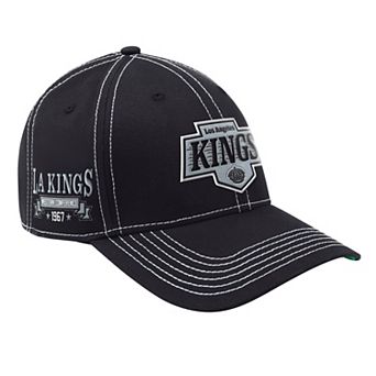 Men's Starter Black Los Angeles Kings Sphere II Curved Starfit Adjustable Hat