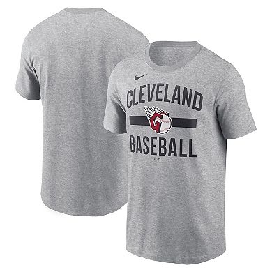 Men's Nike Heather Gray Cleveland Guardians Arched T-Shirt