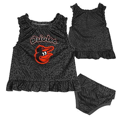 Infant Black Baltimore Orioles Playground Dress & Bloomers Set