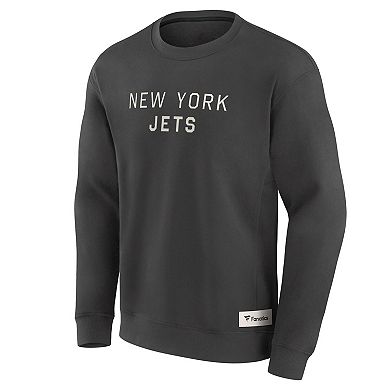 Men's Fanatics Charcoal New York Jets Elements Future Ground Lettering Pullover Sweatshirt