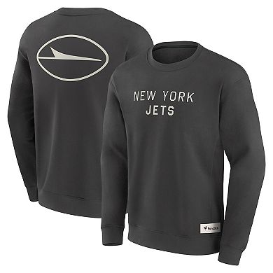 Men's Fanatics Charcoal New York Jets Elements Future Ground Lettering Pullover Sweatshirt