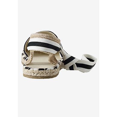 ellos Women's Lace-Up Flat Espadrilles