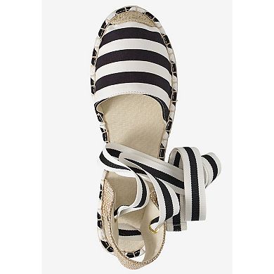 ellos Women's Lace-Up Flat Espadrilles